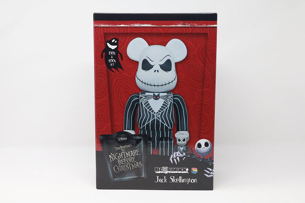 Disney's The Nightmare Before Christmas: Jack Skellington 100% + 400%  Bearbrick Set by Medicom Toy