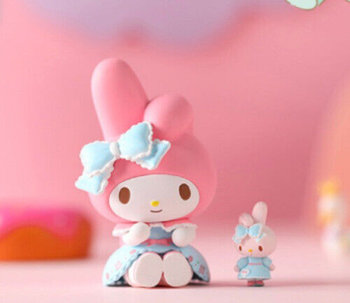 My Melody with Little White Bunny in Blue Dress - Sanrio My Melody Secret Forest Tea Party Series By Sanrio X Miniso - 1