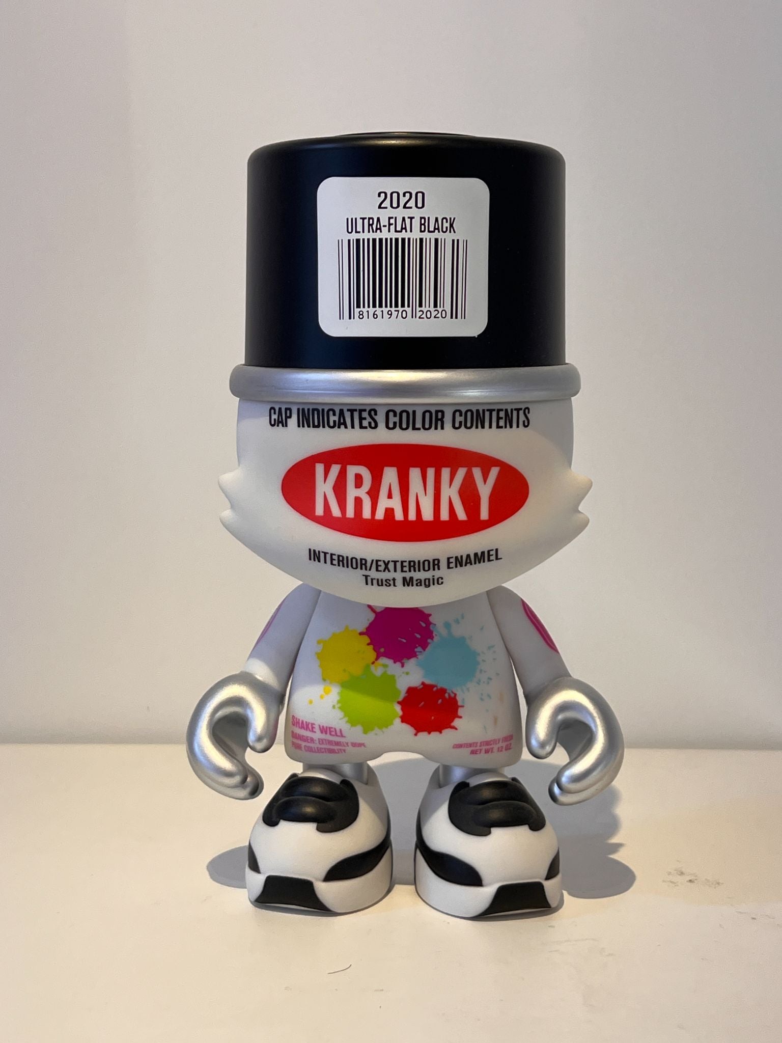 Kranky Ultra-Flat Black SuperPlastic 8" SketOne Rattling SprayCan Figure - 1