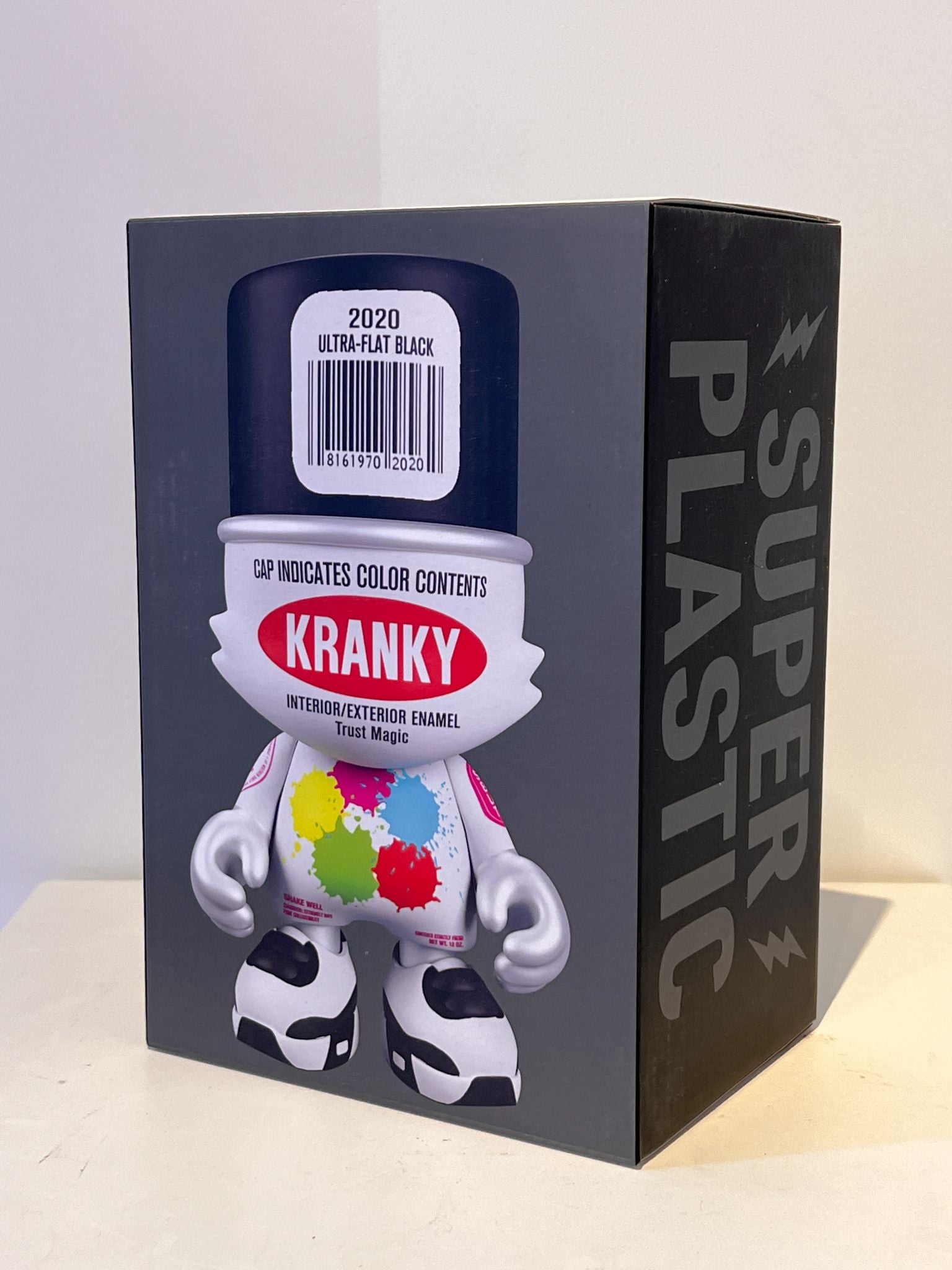 Kranky Ultra-Flat Black SuperPlastic 8" SketOne Rattling SprayCan Figure - 1