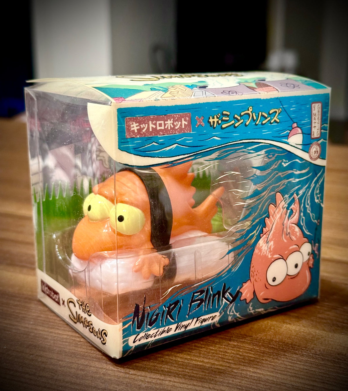 New Simpsons Blinky 3 eye fish (Orange) 3” vinyl figure Kidrobot  - 1
