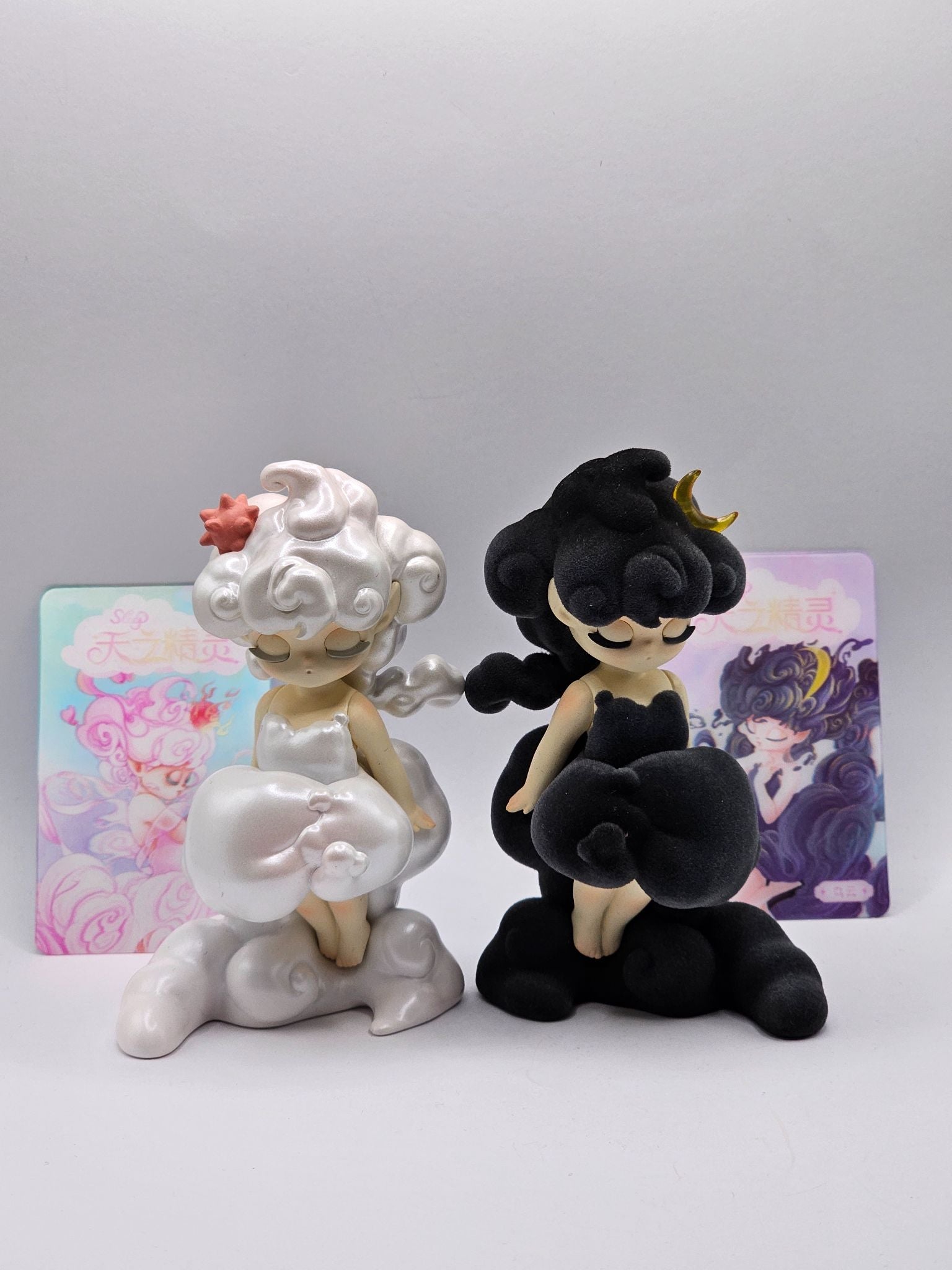 Dark Cloud & White Cloud Pair - Sleep Sky Fairies Series - 52Toys - 1