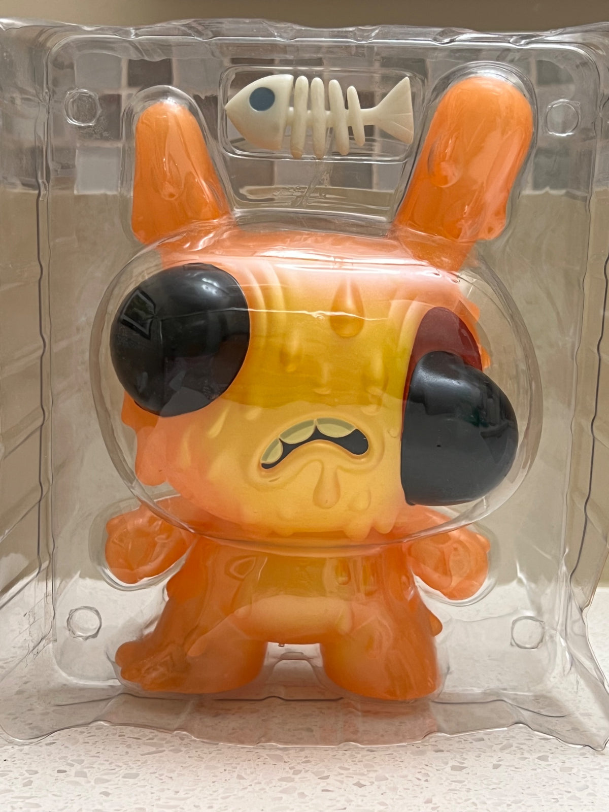 Kidrobot ~ Dunny • 8” orange GID • Chris Ryniak - 1