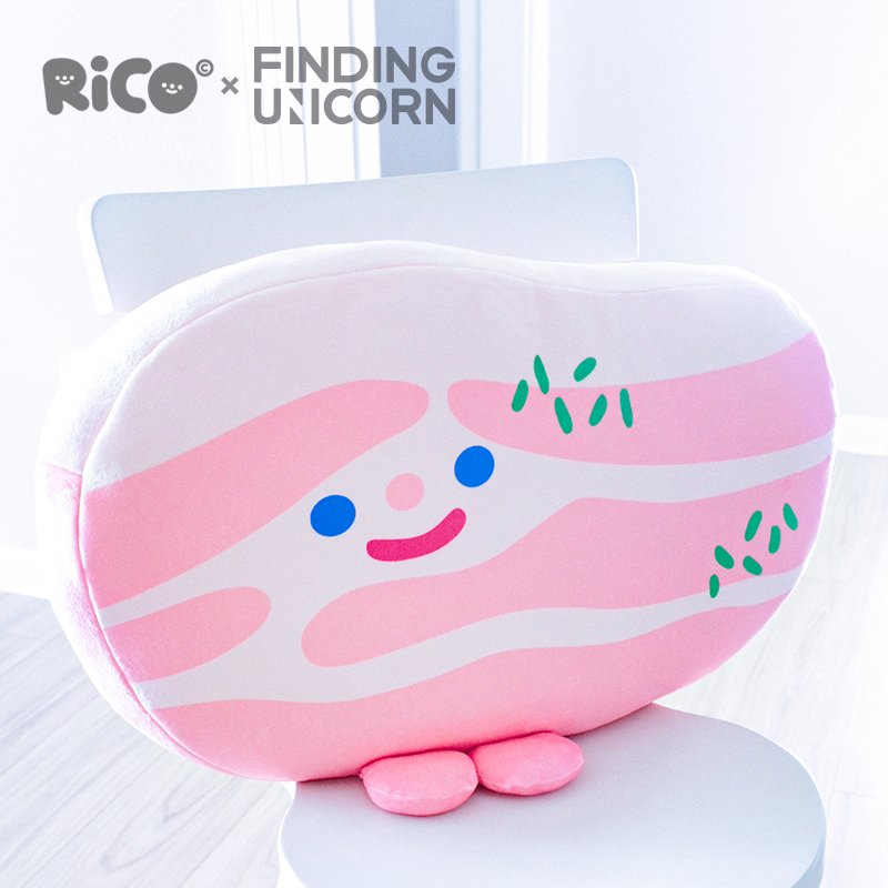 RiCO BACONNi Cushion by Rico x Finding Unicorn