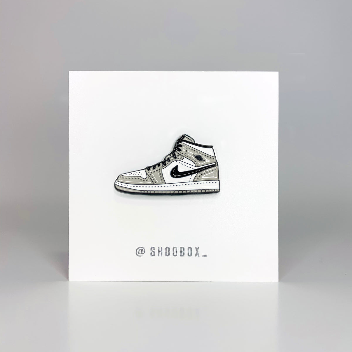 AJ1 Light Smoke Soft Enamel Pin by Shoobox