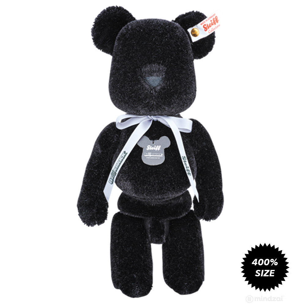 BE@RBRICK × STEIFF BLACK Bearbrick x Steiff Premium Teddy Bear Plush Toy - Black Edition