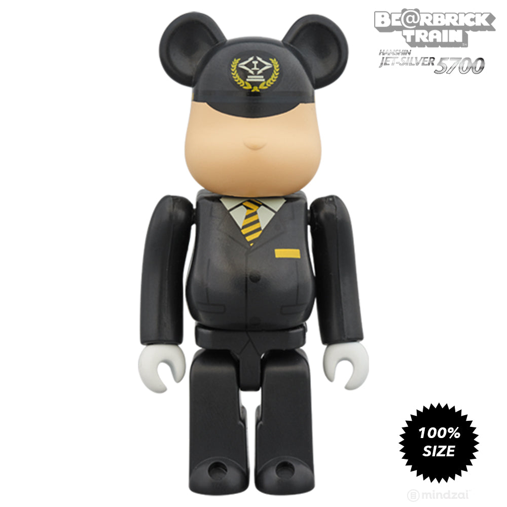 Bearbrick Train Hanshin Jet Silver 5700 by Medicom Toy