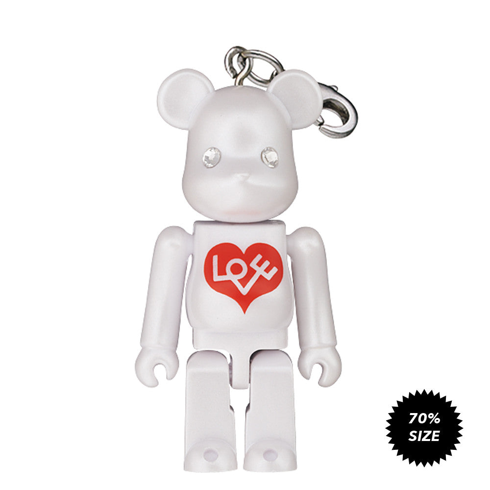 Happy Bearbrick Love Bianco 70% Bearbrick Charm by Alexander Girard *Tokyo Treasures* - Mindzai  - 1