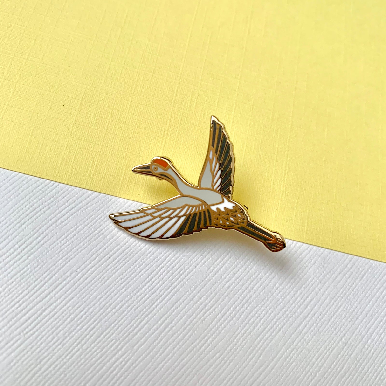 Crane Enamel Pin by Shumi Collective