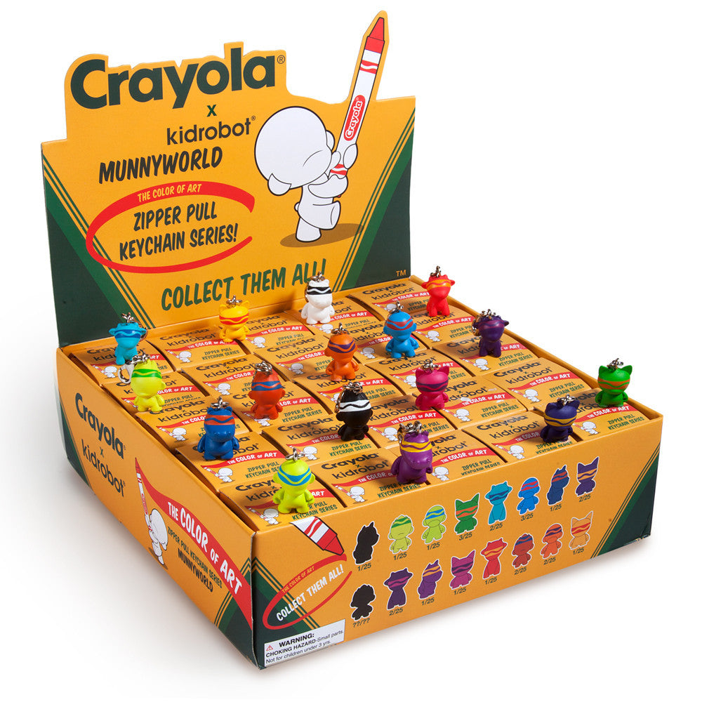 Crayola Munnyworld Zipper Pull Keychains Blind Box - Mindzai  - 1