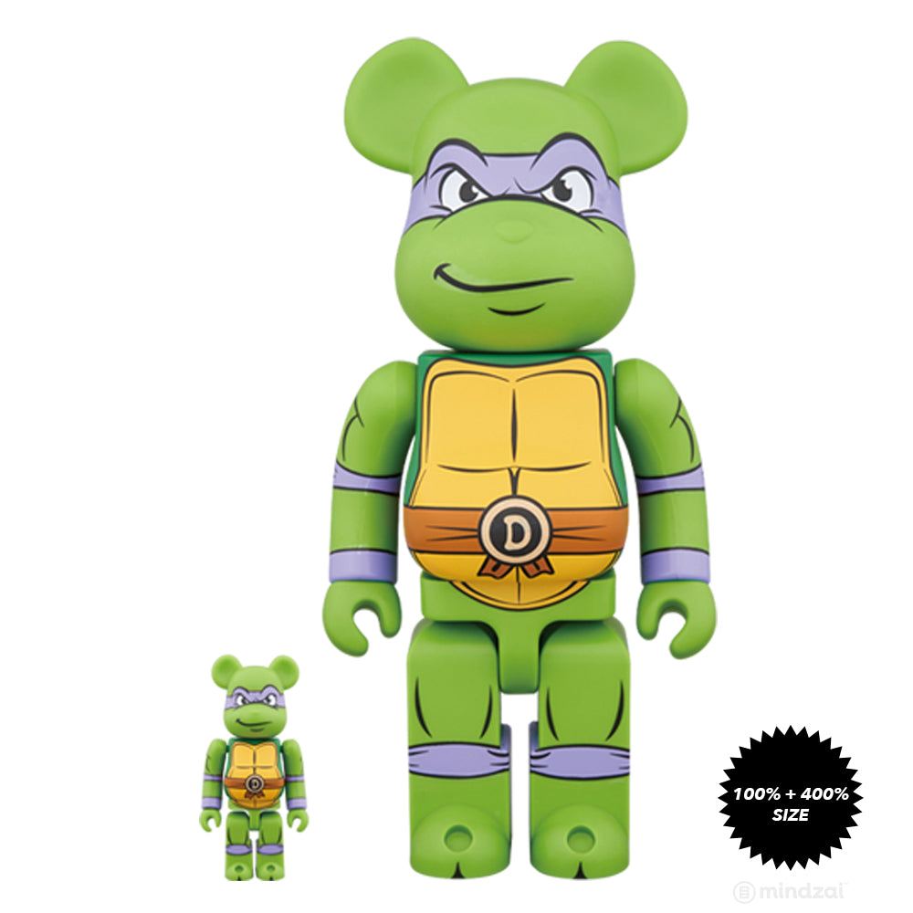 Donatello TMNT 100% and 400% Bearbrick Set