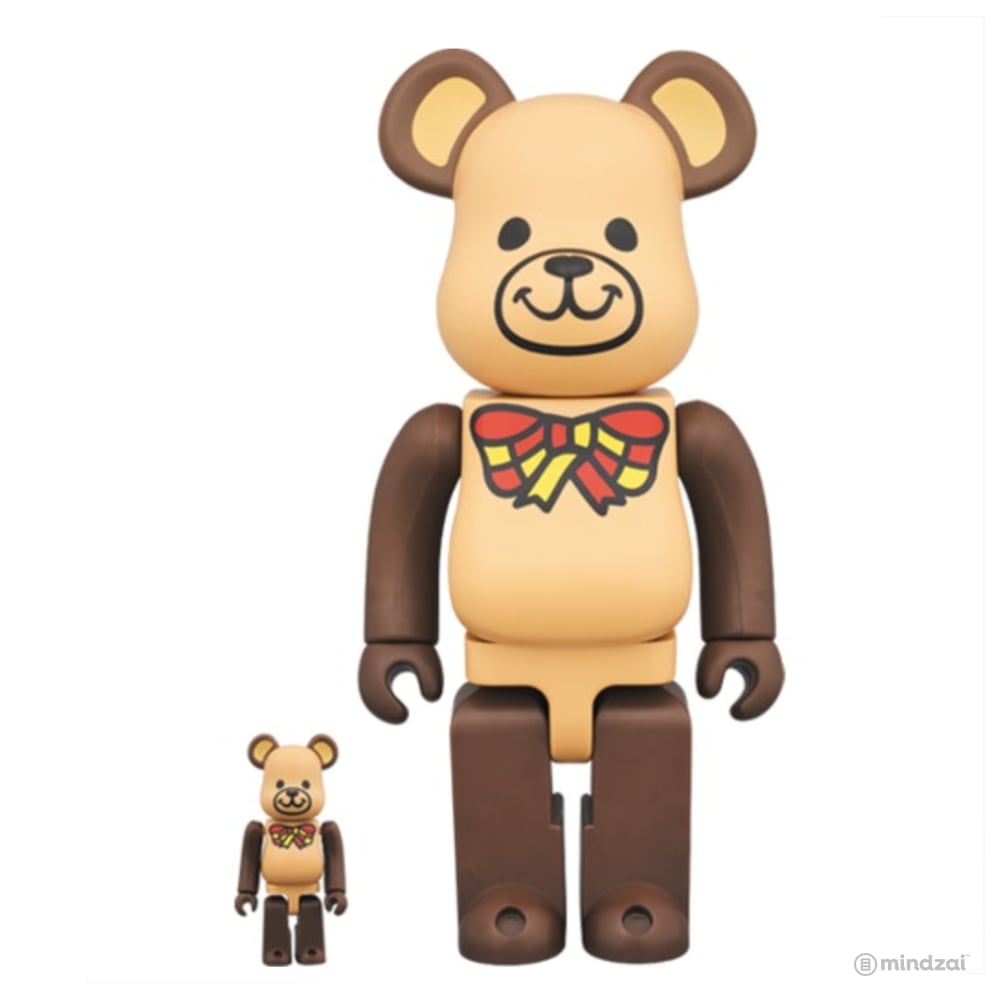 Freemasonry 100% + 400% Bearbrick Set by Medicom Toy (Brown)