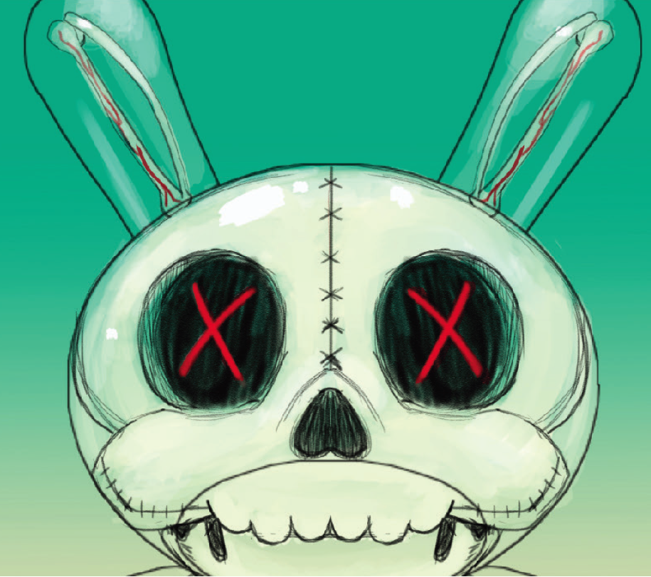 Gashadokuro 8-Inch Plush Guts Dunny Art Toy Figure by Kidrobot