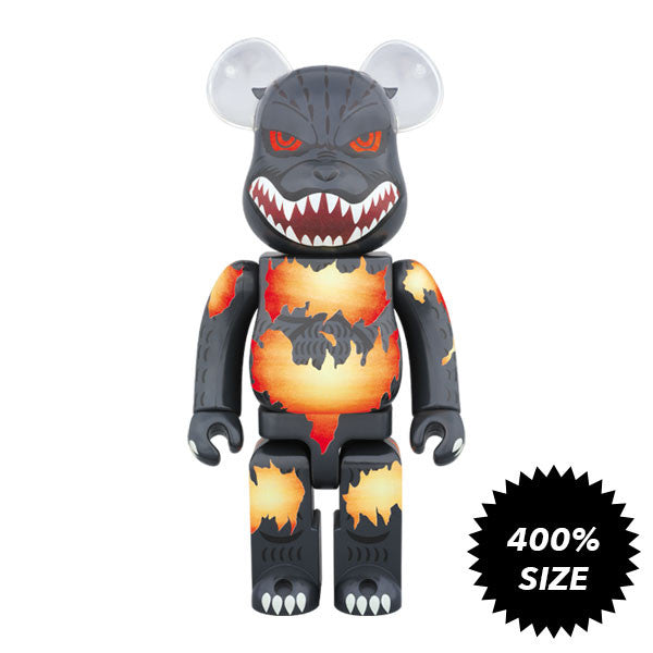 Godzilla Fire Burning Version 400% Bearbrick - Mindzai 