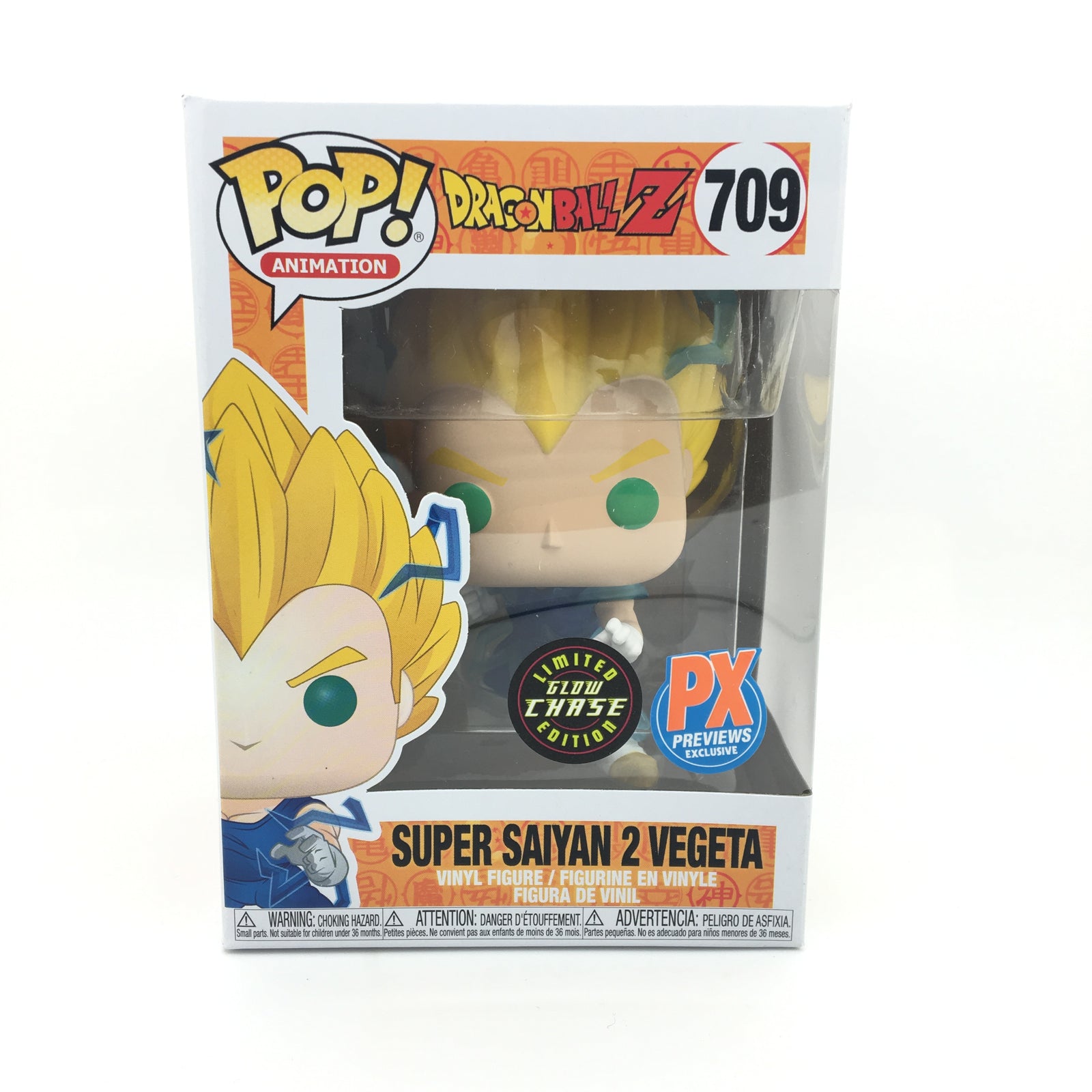 DBZ Super Saiyan 2 Vegeta PX Exclusive POP! CHASE GLOW EDITION Vinyl Toy Figure by Funko