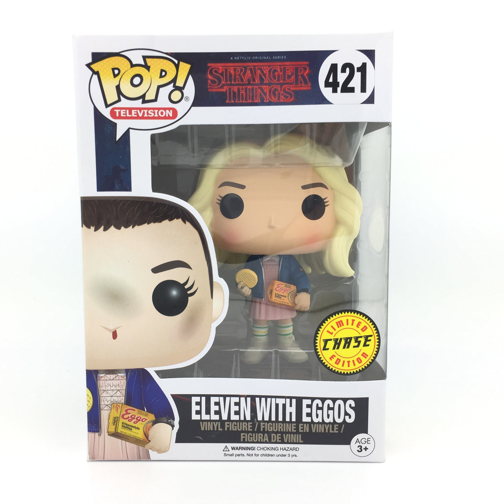 Eleven with Eggos Blonde Wig Limited Chase Edition Vinyl Figure by Fun -  Mindzai