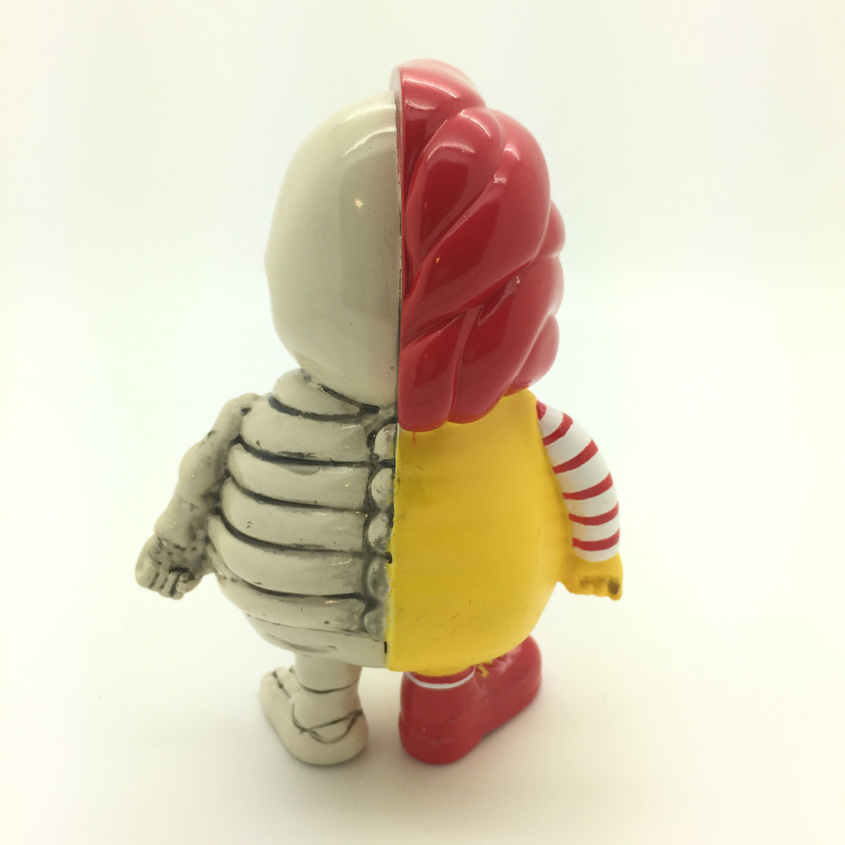 Popaganda by Ron English x Secret Base - Mc Supersized Half Skeleton Bone Version