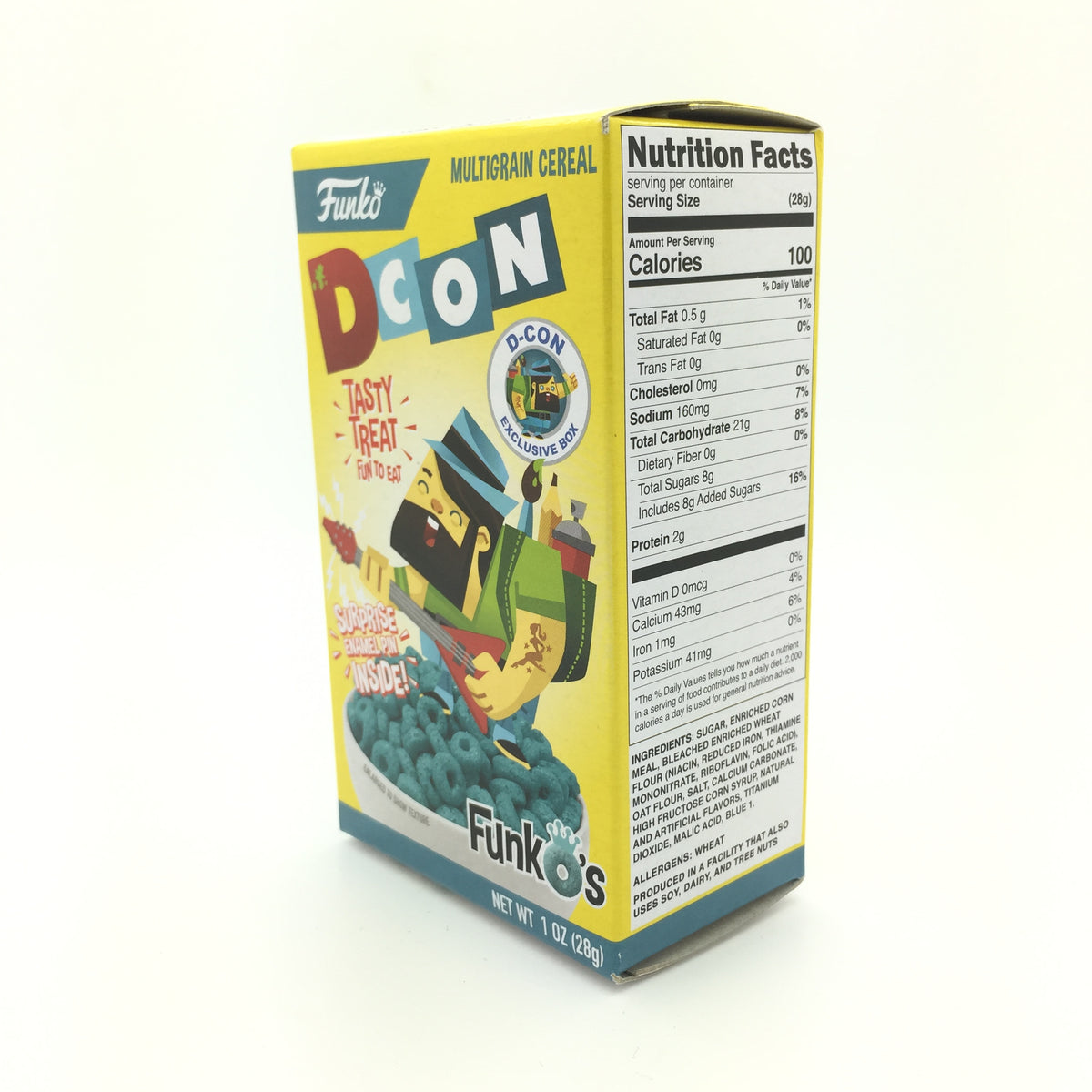 Designer Con FunkO's Exclusive Small Cereal Box with Surprise Enamel Pin