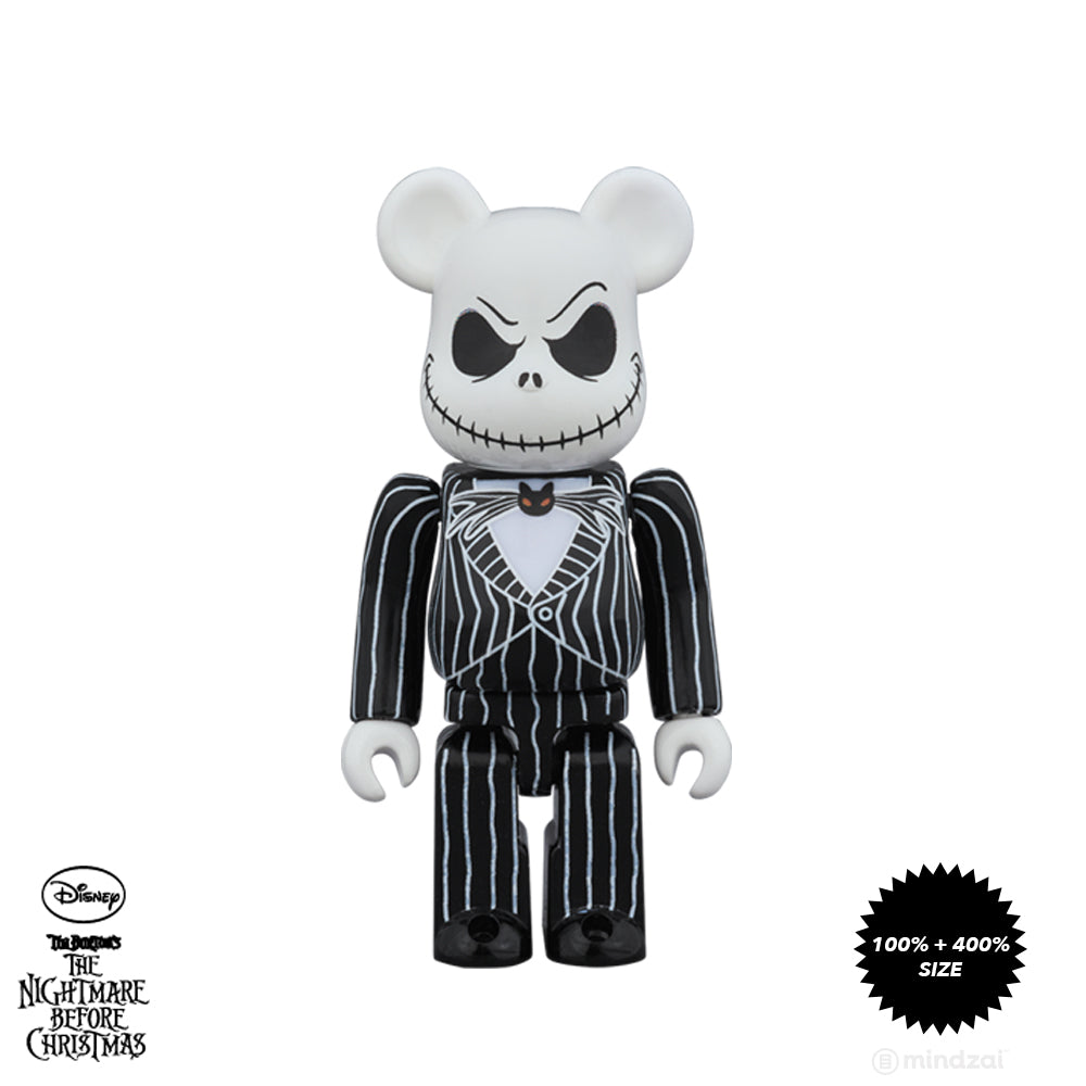 Jack Skellington The Nightmare Before Christmas 100% and 400% Bearbrick Set