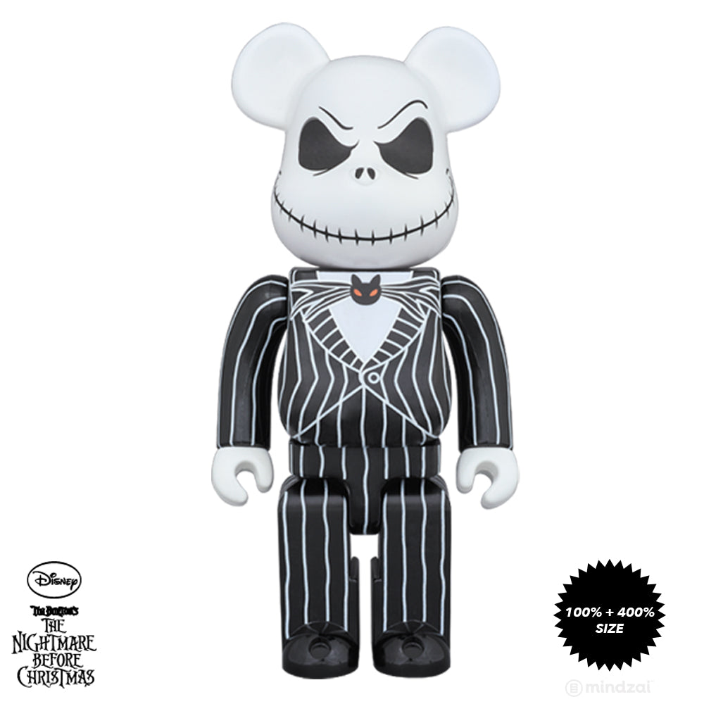 Jack Skellington The Nightmare Before Christmas 100% and 400% Bearbrick Set