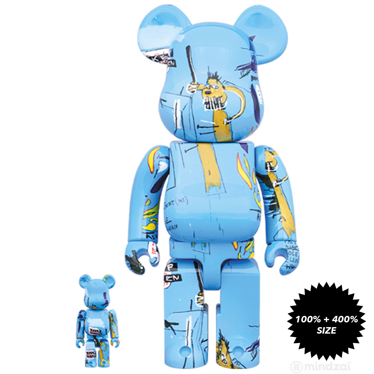Jean-Michel Basquiat #4 100% + 400% Bearbrick Set by Medicom Toy