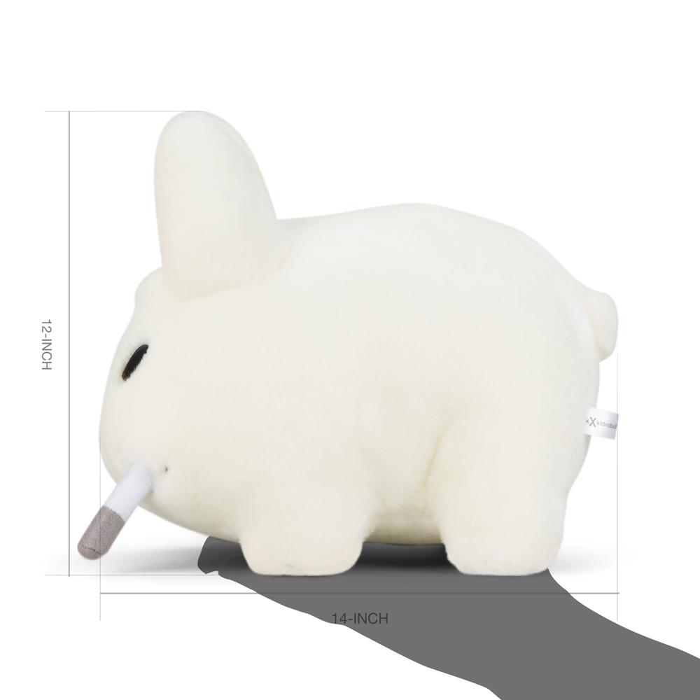 Smorkin' Labbit White 14" Plush by Kidrobot x Frank Kozik