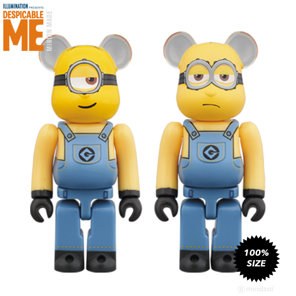 Kevin and Stuart Minion 2-Pack 100% Bearbrick by Medicom Toy