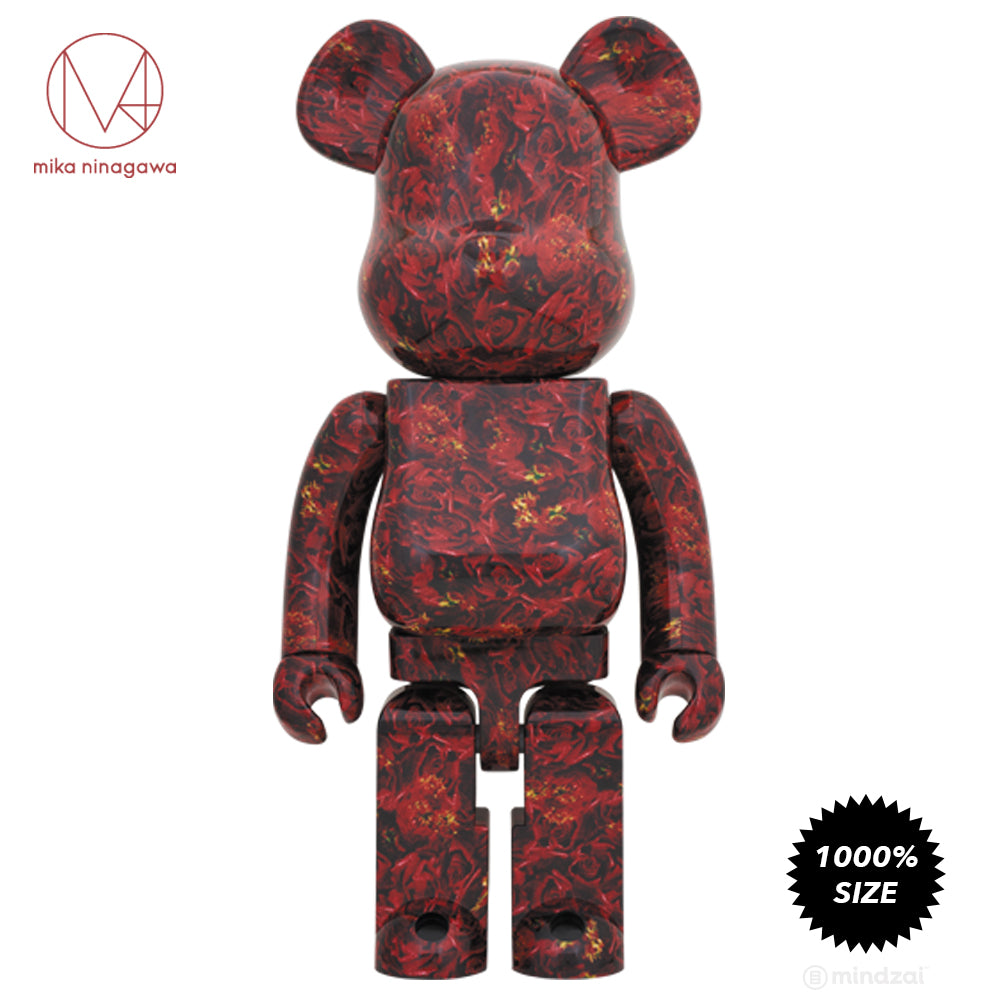 Leather Rose 1000% Bearbrick by Mika Ninagawa x Medicom Toy