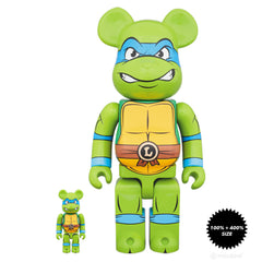 Leonardo TMNT 100% and 400% Bearbrick Set - Mindzai