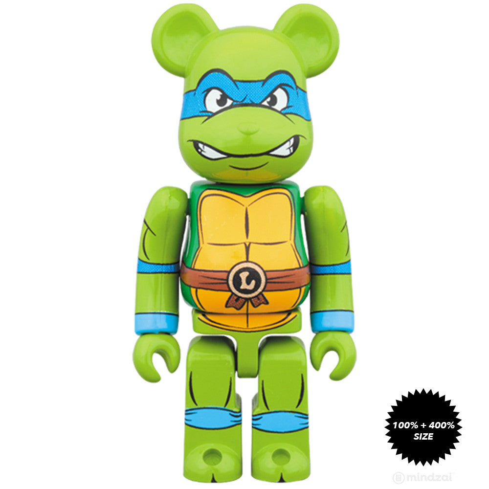 Leonardo TMNT 100% and 400% Bearbrick Set