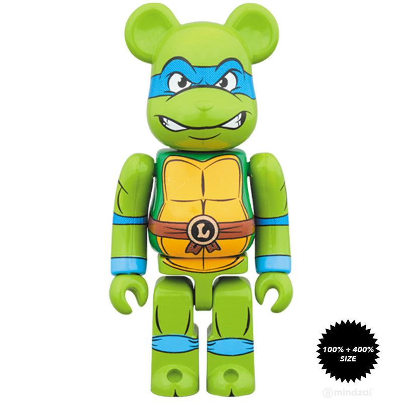 Leonardo TMNT 100% and 400% Bearbrick Set - Mindzai