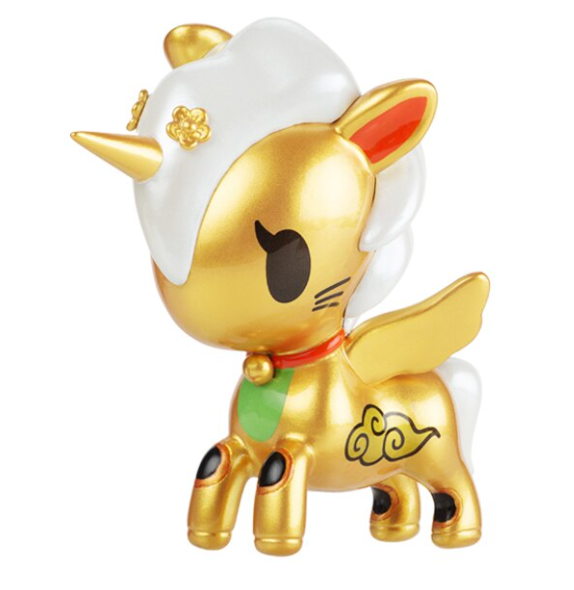 Tokidoki Luck Cat Gold Unicorn Art Toy Figurine Limited by TOKIDOKI x ABETTER WORKS