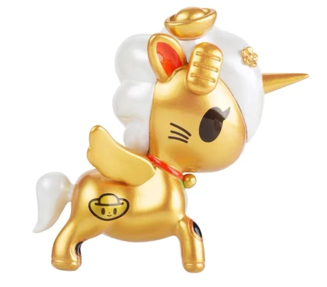 Tokidoki Luck Cat Gold Unicorn Art Toy Figurine Limited by TOKIDOKI x ABETTER WORKS