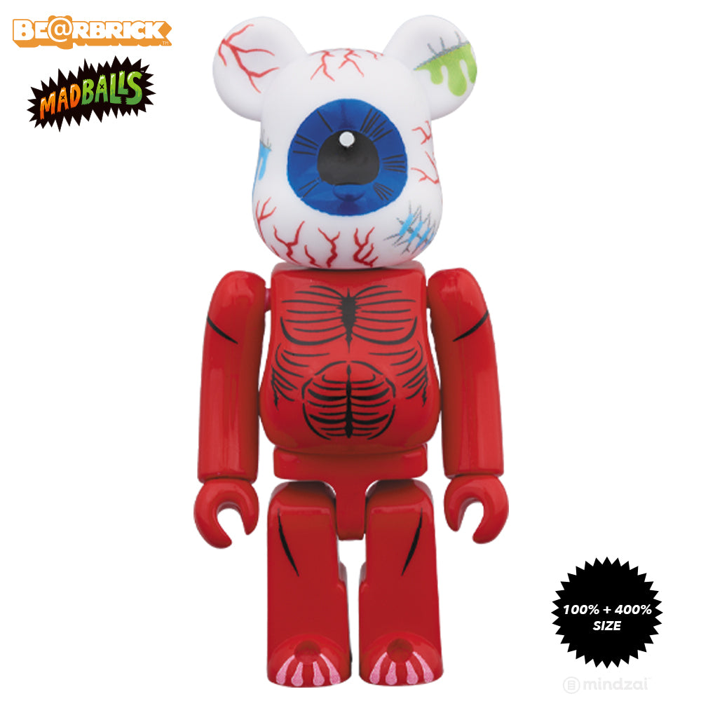 MadBalls Oculus Orbus 100% + 400% Bearbrick Set by Medicom Toy