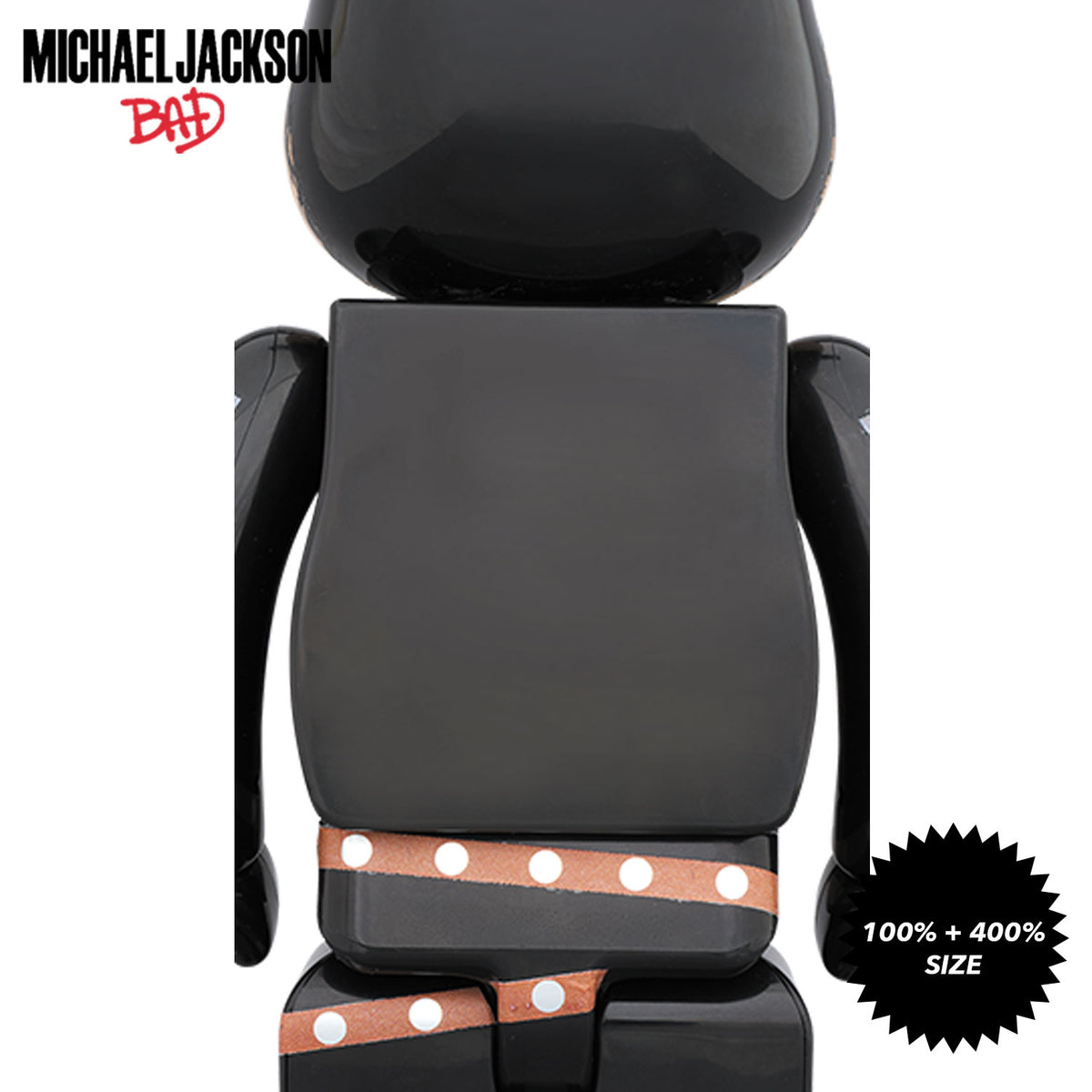 Michael Jackson BAD 100% + 400% Bearbrick Set by Medicom Toy