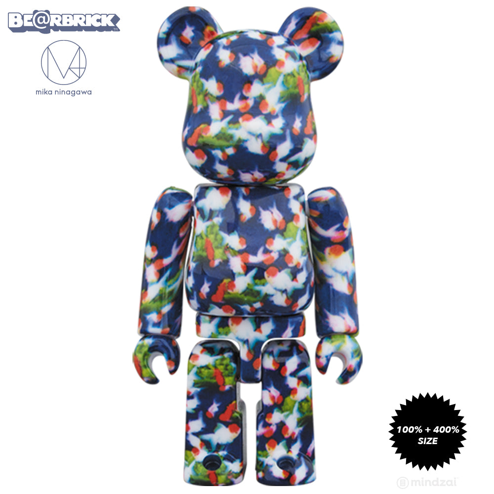 Goldfish 100% and 400% Bearbrick Set by Mika Ninagawa x Medicom Toy