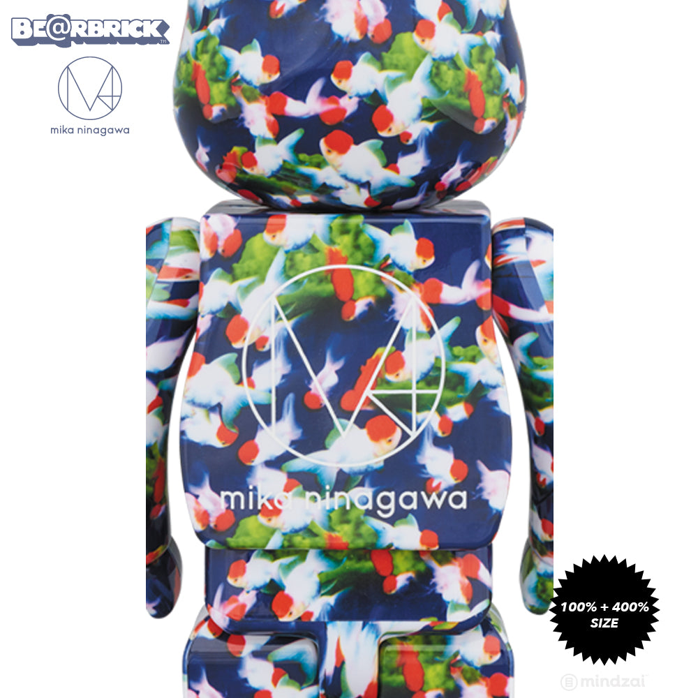 Goldfish 100% and 400% Bearbrick Set by Mika Ninagawa x Medicom Toy