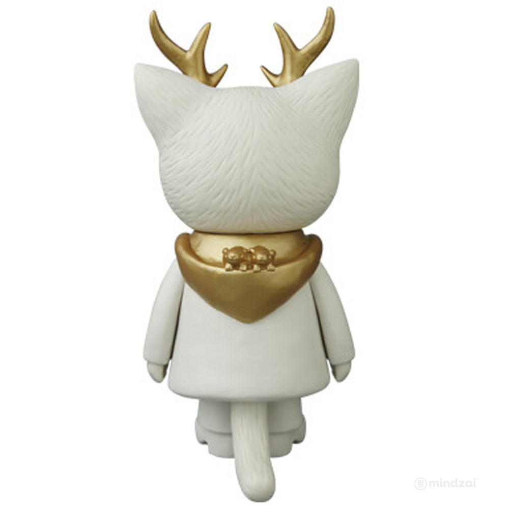 Morris The Cat with Antlers Handmade Sofubi Toy by Kaori Hinata aka Hinatique