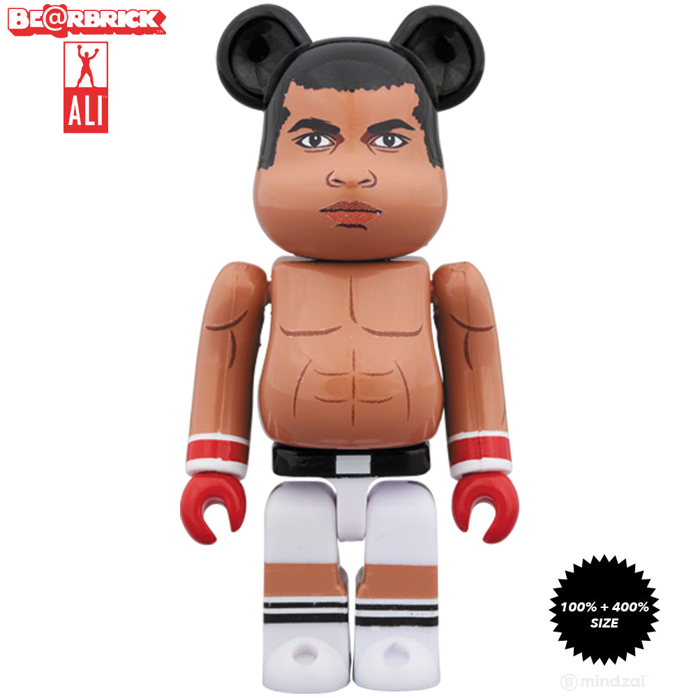 Muhammad Ali 100% + 400% Bearbrick Set by Medicom Toy
