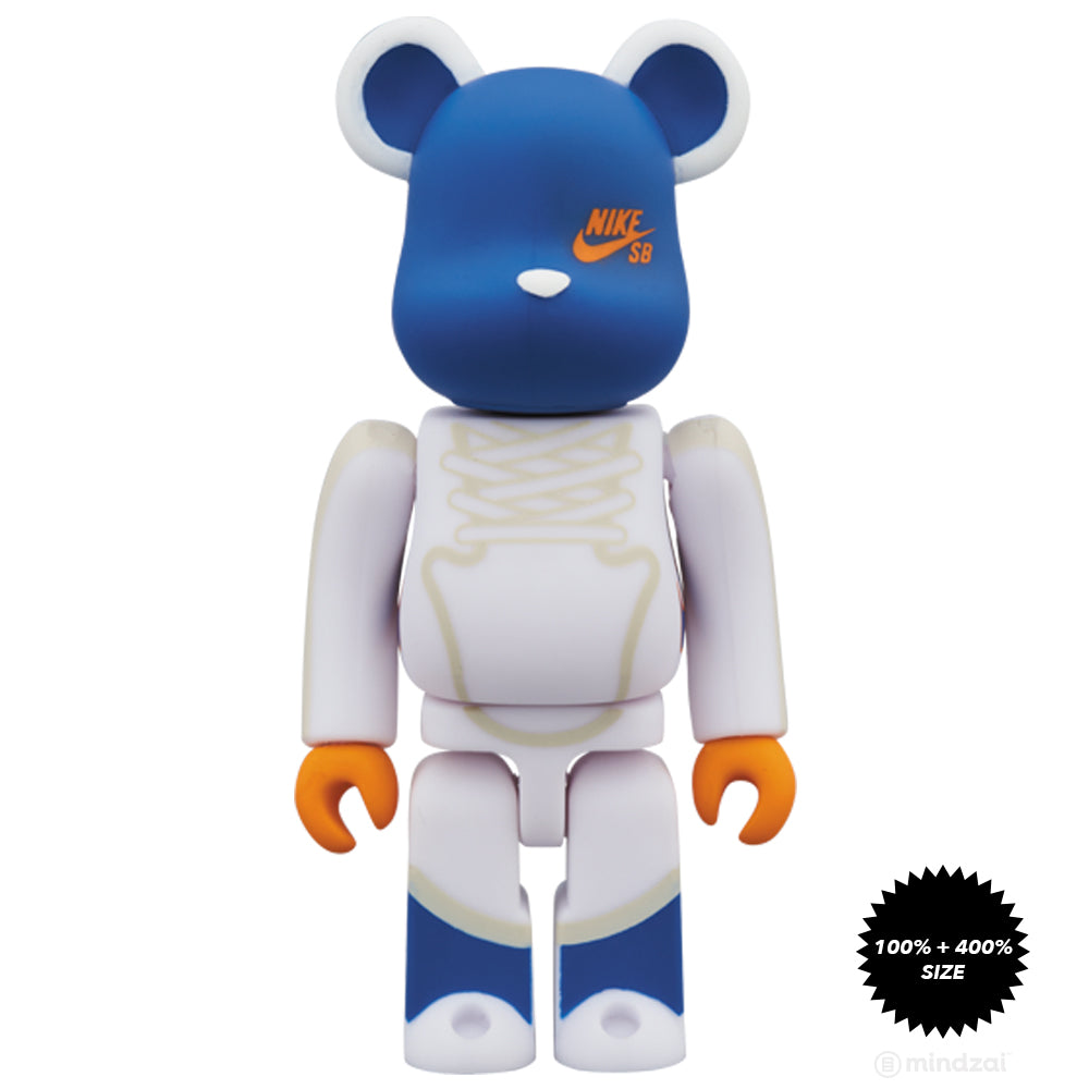 Nike SB White 100% and 400% Bearbrick Set by Medicom Toy x Nike SB