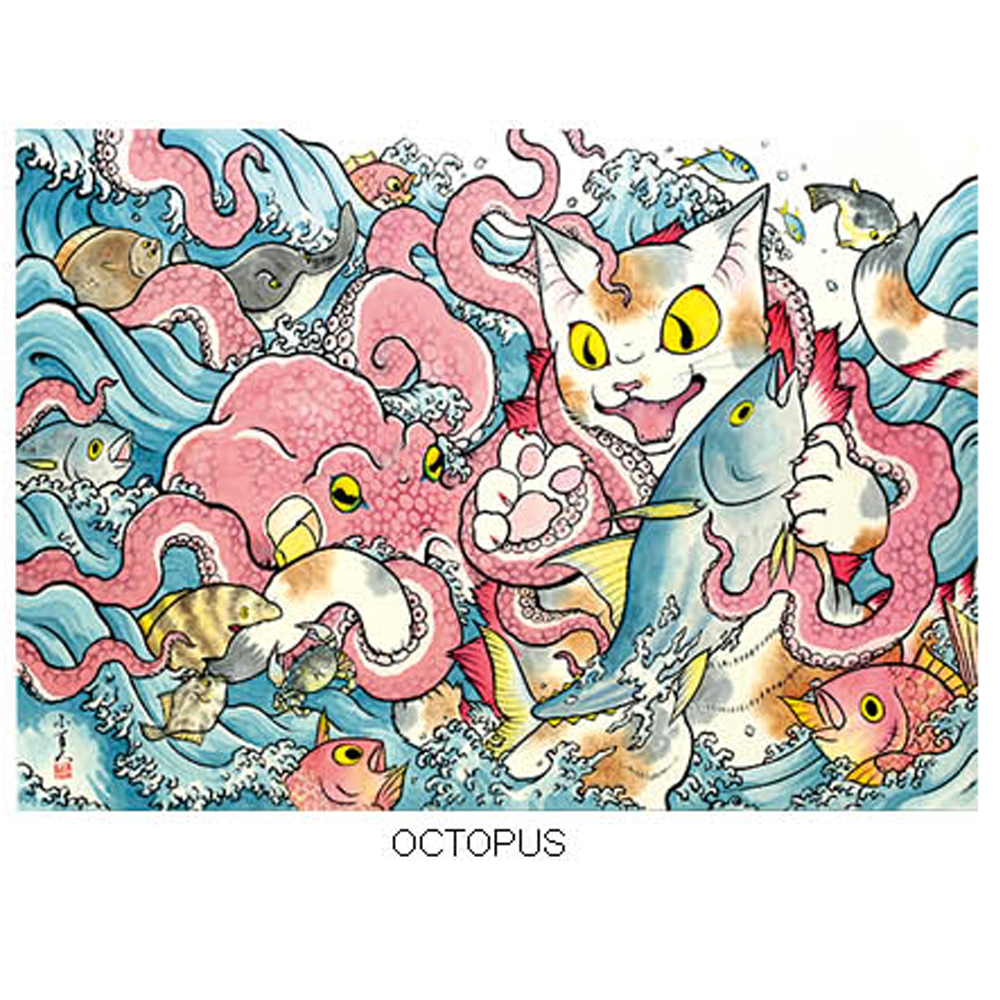 Octopus Print by Konatsuya