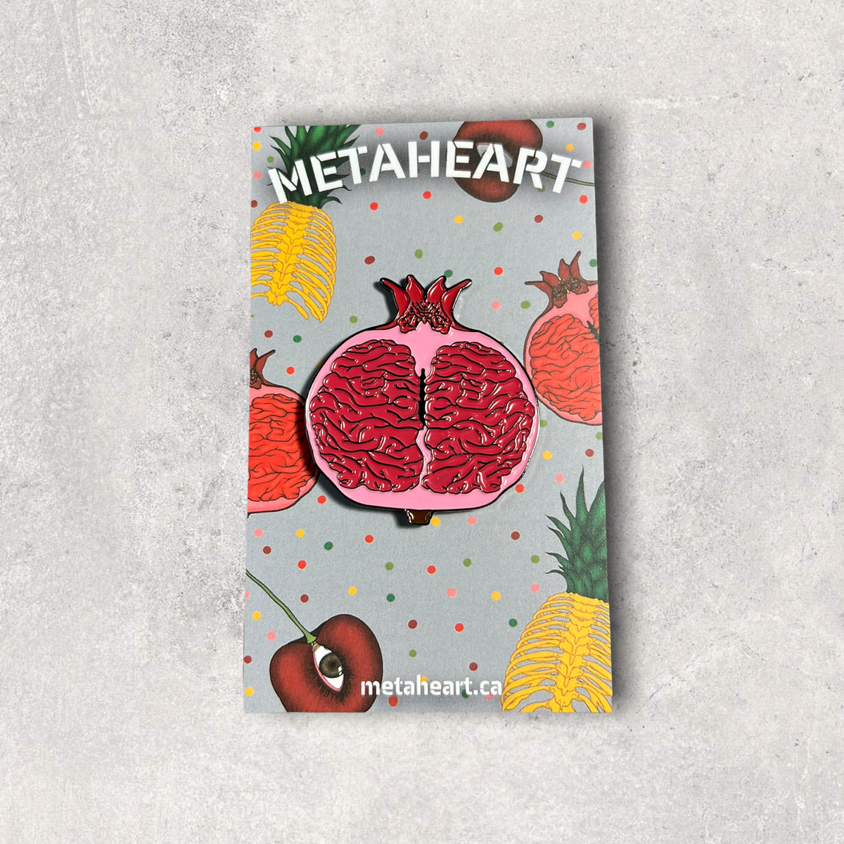 GRANATE"BRAIN" Enamel Pin by METAHEART
