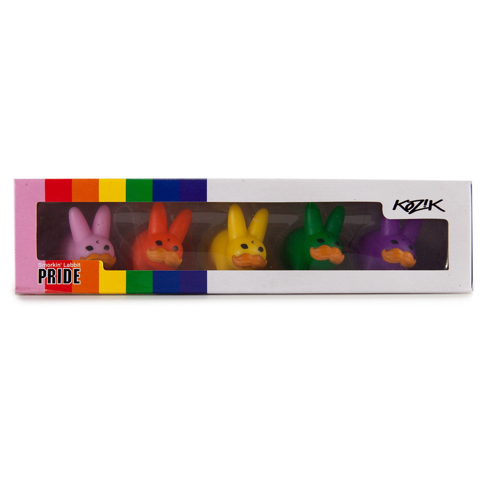 Mini ‘Stache Labbit Pride 5-Pack by Kidrobot x Kozik - Mindzai  - 3