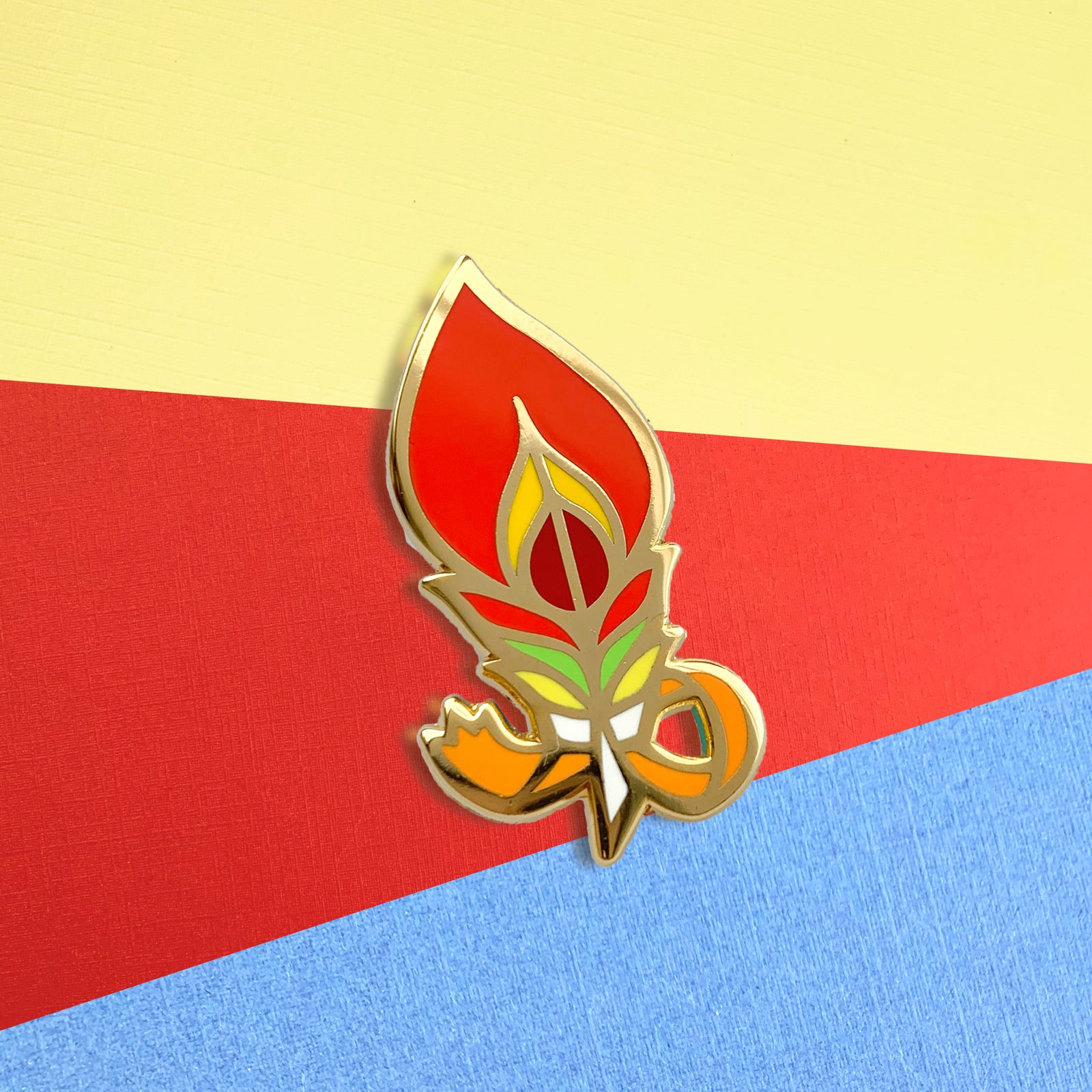 Rainbow Wing Feather Enamel Pin by Shumi Collective