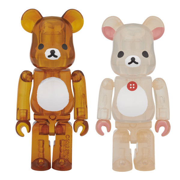 Rilakkuma and Korilakkuma Clear 100% Bearbrick Bundle - Mindzai 