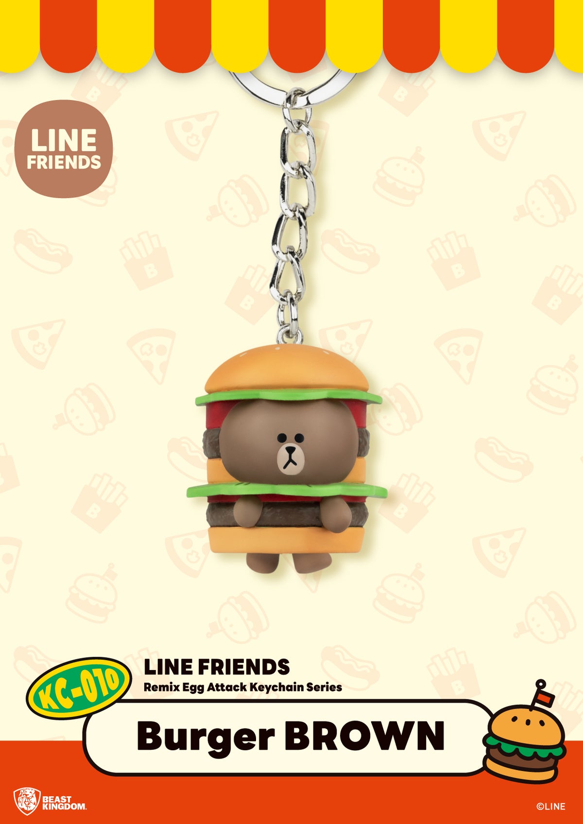 LINE FRIENDS Remix Egg Attack Keychain Series by Beast Kingdom