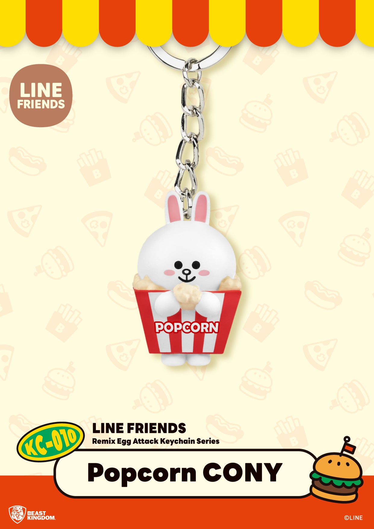 LINE FRIENDS Remix Egg Attack Keychain Series by Beast Kingdom