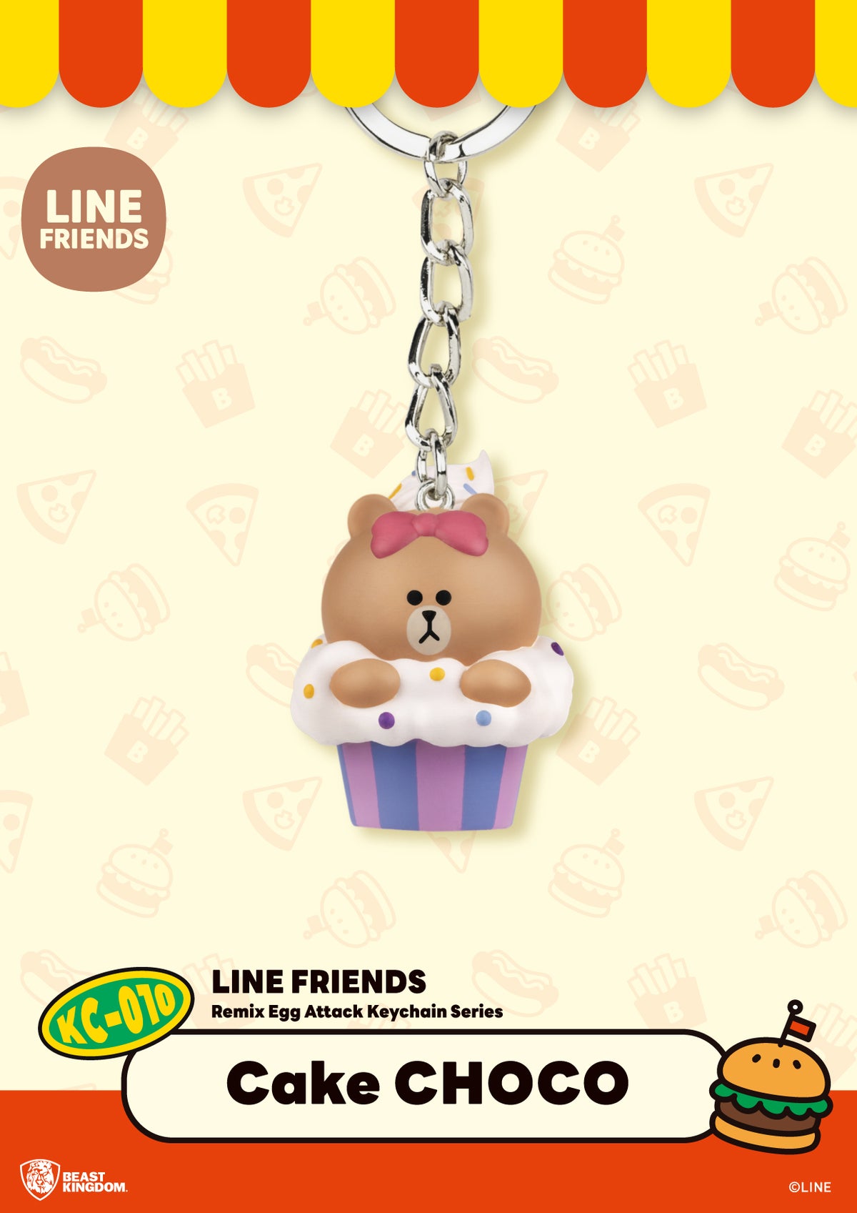 LINE FRIENDS Remix Egg Attack Keychain Series by Beast Kingdom