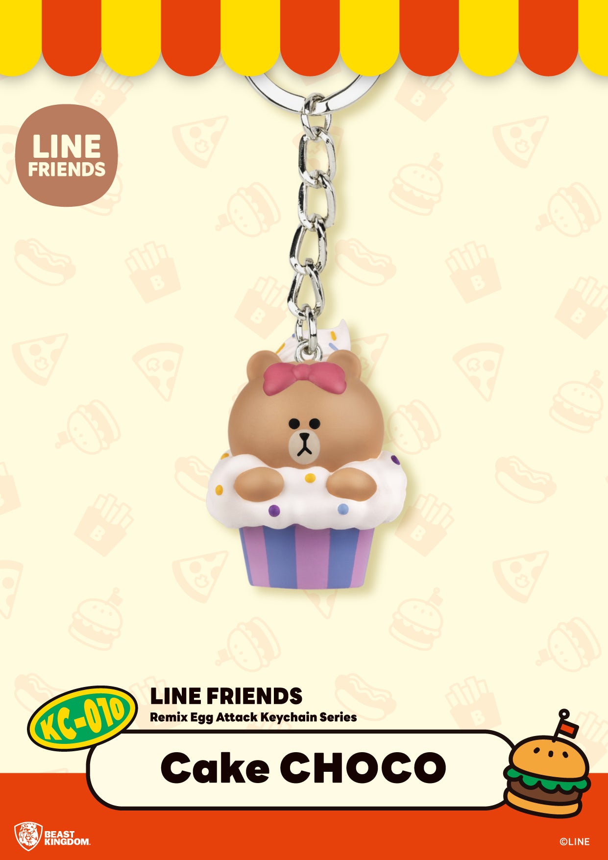 LINE FRIENDS Remix Egg Attack Keychain Series by Beast Kingdom