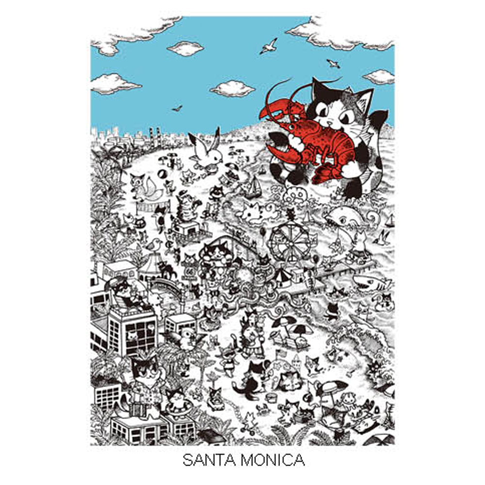 Santa Monica Print by Konatsuya